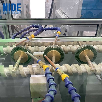 Lini lapisan serbuk elektrostatik otomatis untuk isolasi inti stator motor tanpa sikat