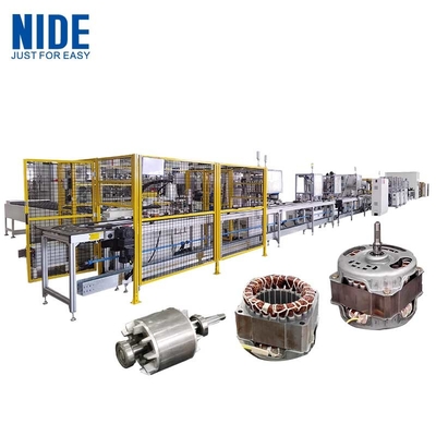 Stator motor induksi mesin cuci otomatis dan jalur perakitan rotor
