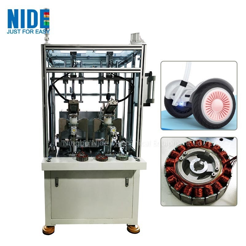 2 Stasiun Wheel Hub Motor Stator Mesin Penggulung Otomatis Self Balance Scooter
