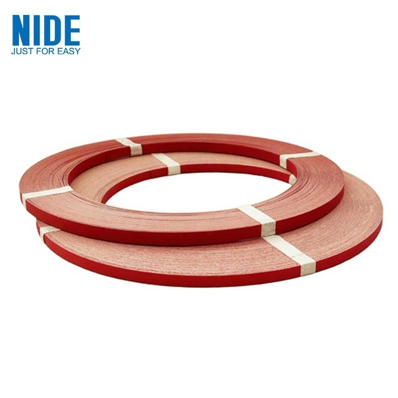 Kelas F Kertas Baja Merah Slot Wedge Insulation Paper Untuk Motor Armature Winding