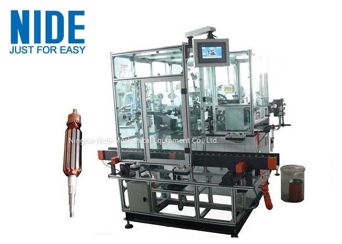 Double Flyer Rotor Windier Armature Coil Winding Machine Untuk Komutator Tipe Kait